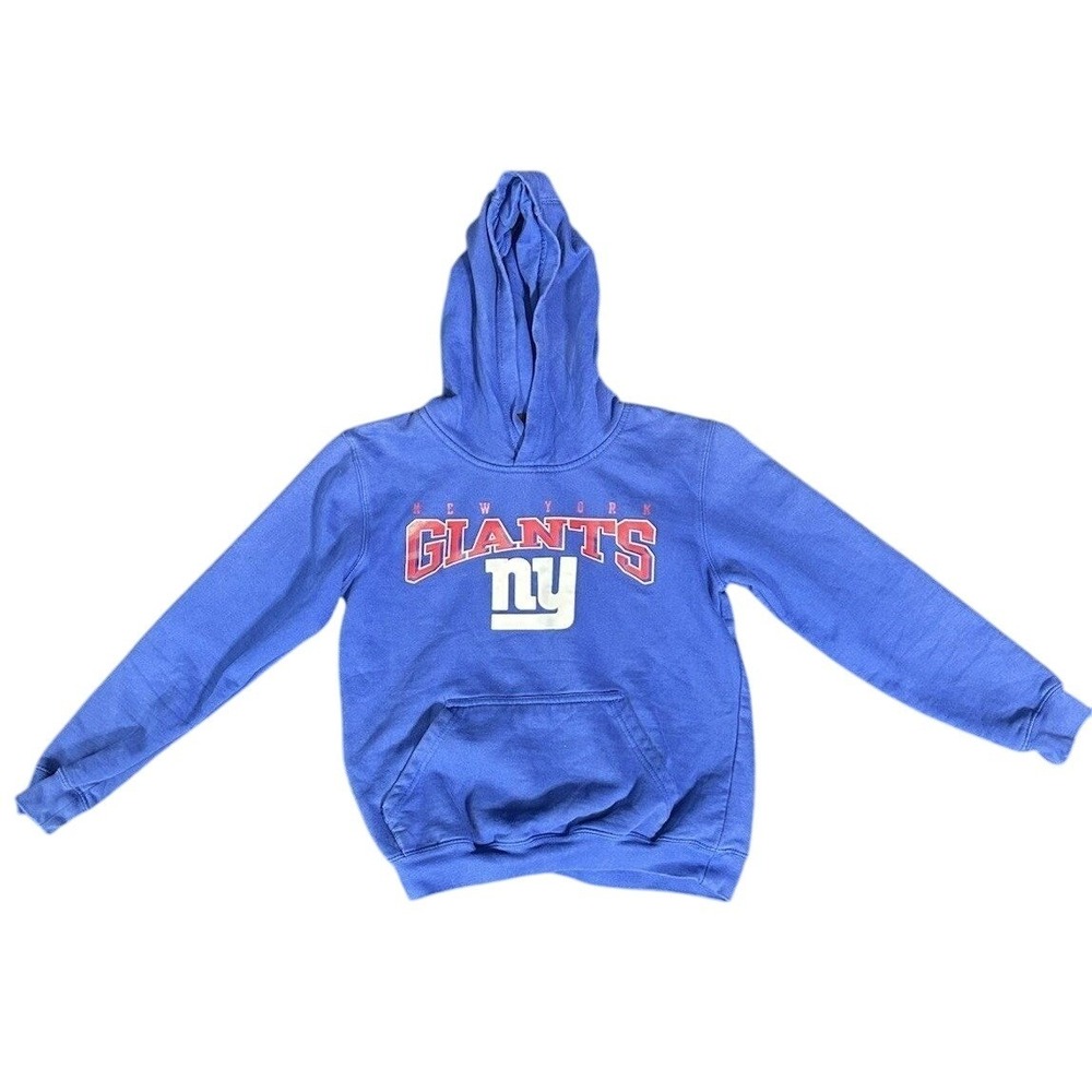 NFL Team Apparel Youth New York Giants Blue Hoodie Sweatshirt Size M 10/12